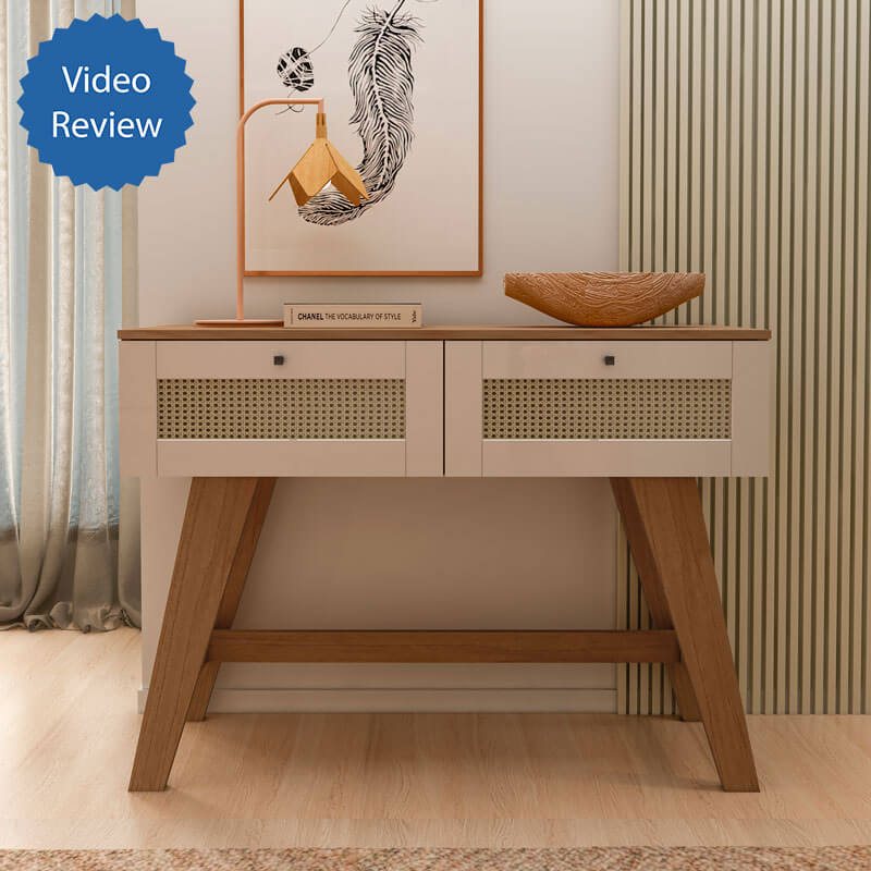 Santa Rita Console Table - Cherry/ Off White, Beautiful finish? Solved! 