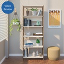 Garanhuns Bookcase 5 Niches - Off White/ Oak, Manageable? Solved!