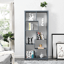 MEXICO Bookcase Shelving Unit Display, grey, Design harmony? Solved!