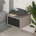 Hekimhan Bedside Table Light Mocha Modern Nightstand
