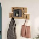 Cayiralan Oak and Anthracite Wall Mounted Coat Rack