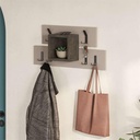 Cayiralan Mocha Grey and Dark Coffee Wall Mounted Coat Rack