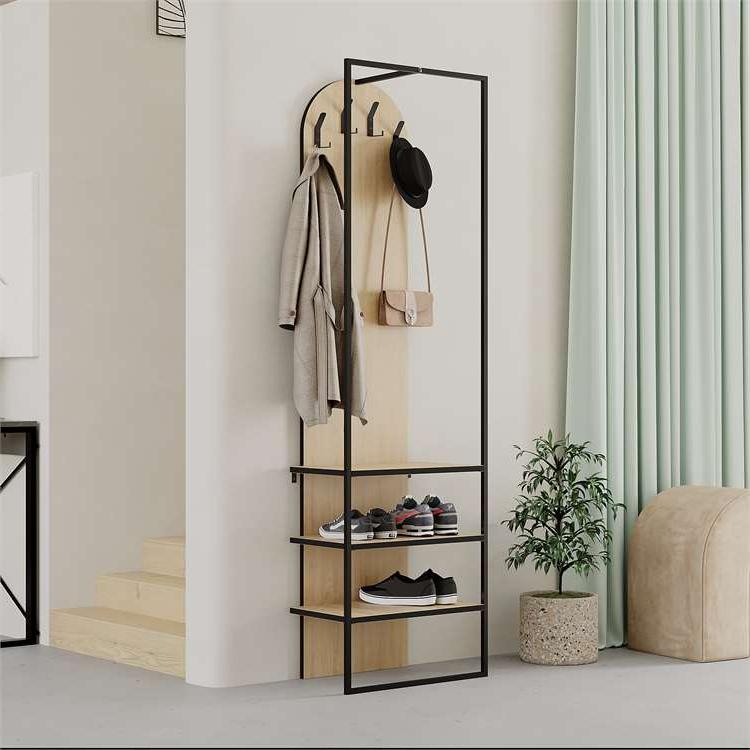 Ulukisla Oak Hallway Set with Shoe Storage & Coat Hooks