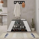 Ovaeymir Retro Grey & White Shoe Storage Cabinet