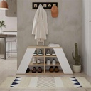 Ovaeymir Oak & White Shoe Storage Bench – Modern Entryway