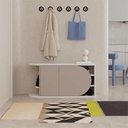 Keciborlu WHITE - LIGHT MOCHA SHOE STORAGES, Wide space? Solved!