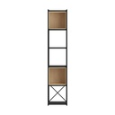 Savuca Bookcase Silky Black Oak Modern Display Shelf