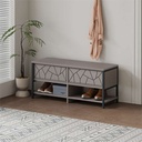 Bozkir Light Mocha Shoe Storage Cabinet with Modern Hallway Unit