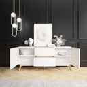 Michigan Hallway Cabinet, Sideboard, Buffet,White / Natural Finish