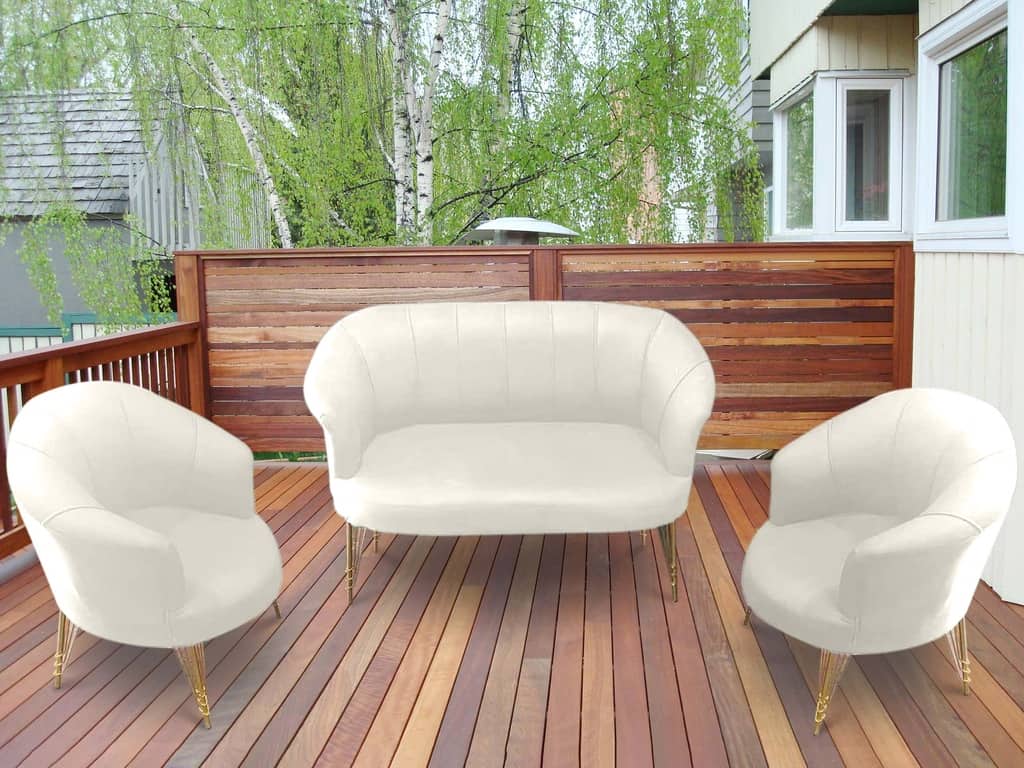 Florida Outdoor Sofa Set, Cream, Appealing? Solved by Idiya!