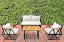 Compton Indoor- Covered Outdoor Sofa Set with Coffee Table, Cream, Smart? Solved by Idiya!