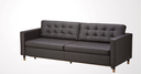Ikea LANDSKRONA Two Seat Sofa, Bomstad Dark Brown,  real leather sofa, Classic-modern? Solved!