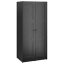 Rakkestad Wardrobe with 2 Doors, Black-Brown 79X176 cm