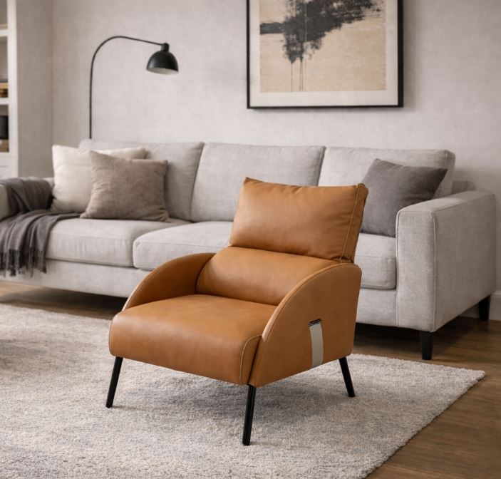 Tanashila Modern Comfort Chair,Orange