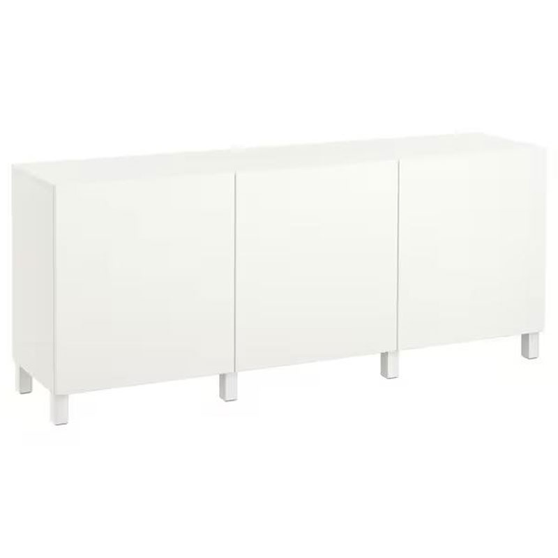 BESTA Storage Combination with Doors, Lappviken White,180x42x74 cm