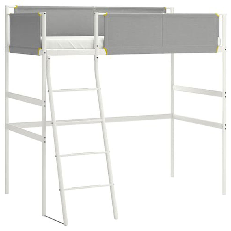 Vitval Loft Bed Frame, White, Light Grey-