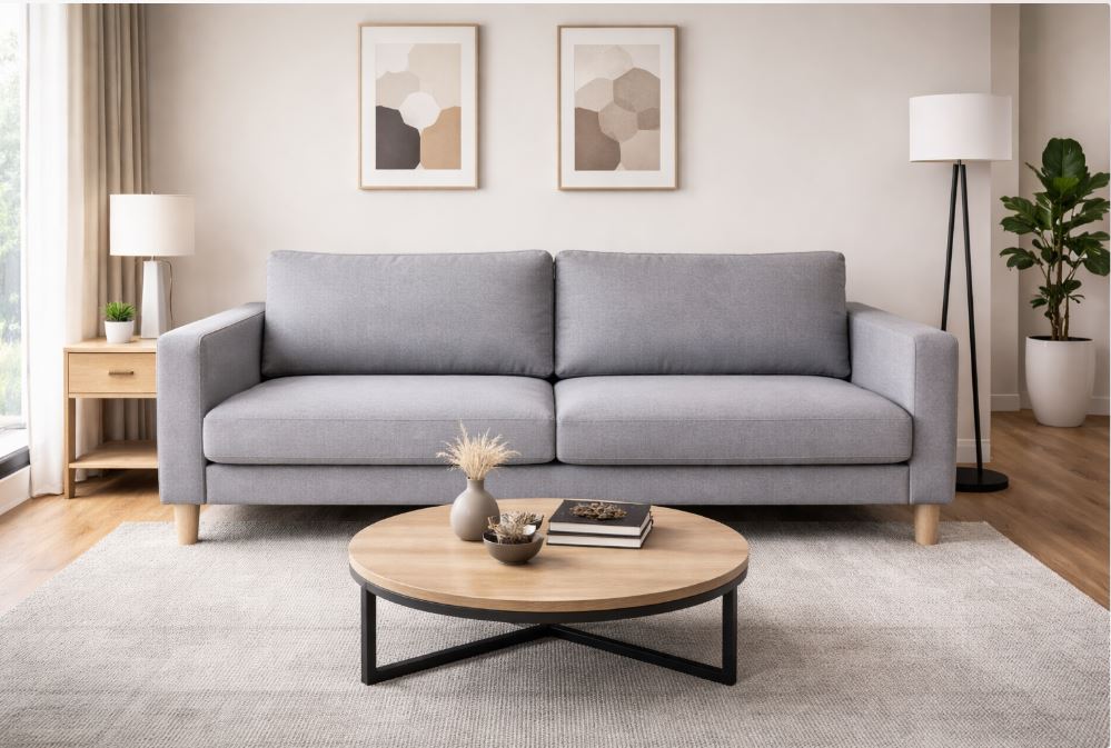 Karlstad Three-Seat Sofa,  Light Grey (floor sample)