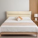 Lenaranlo Bed, Apricot,Queen Size,Solid Wood Bed