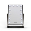Violet Hollywood LED Mirror, Black,12 bulbs