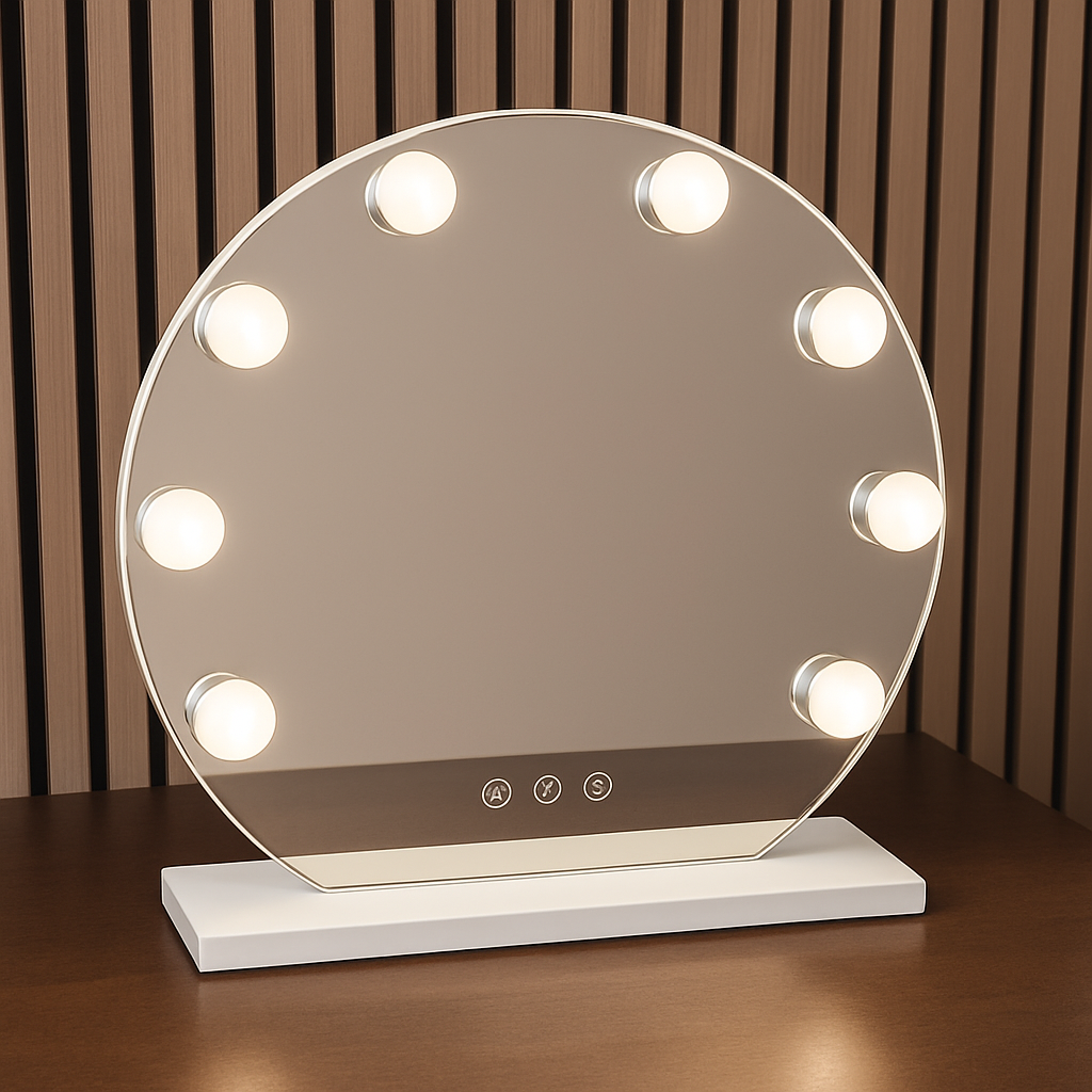 Hailey Hollywood Mirror,LED Mirror, White