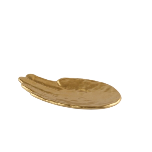 Amalokong Golden Embrace Hand-Shaped Palm Tray