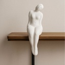 Rioshizon White Abstract Sitting Figure 