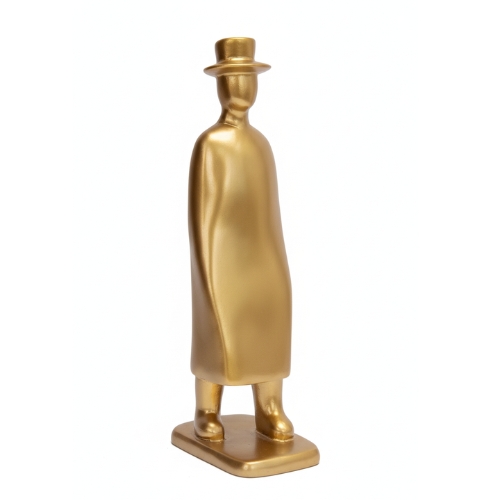 Mekokongkong Golden Gentleman Sculpture with Walking Pose