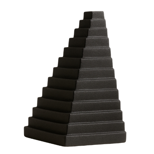Missiyambari Black Layered Pyramid Decorative Bookshelf