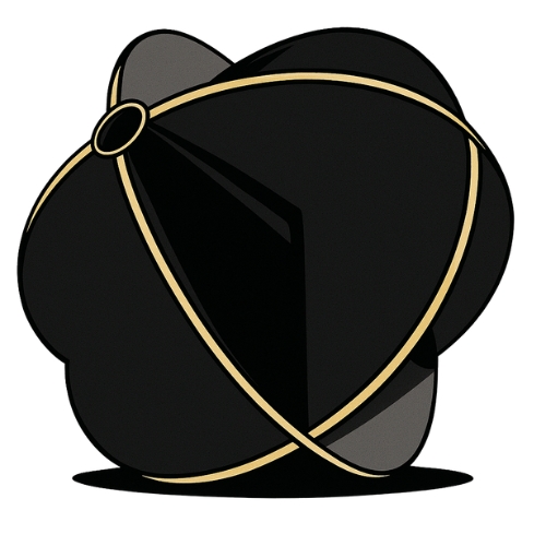 Tanapika Orbit Sphere Sculpture In Black & Gold