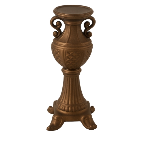 Lenara Brown Candle Holder - Ceramic