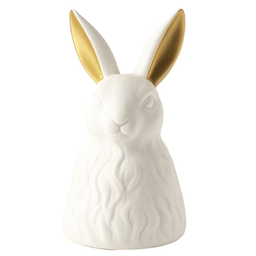 Parataranga White Rabbit Figurine With Golden Ears