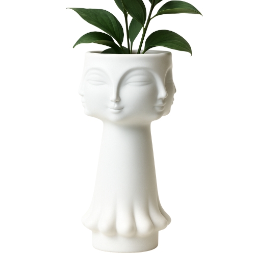Yangzeze Trinity Tall White Totem Vase