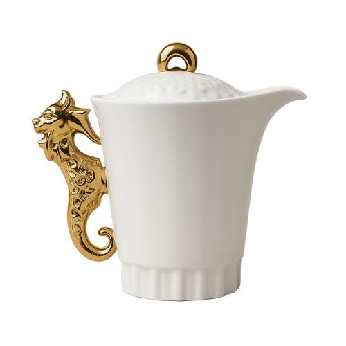 Taptimanyam Classic White Milk Jug with Teapot Design