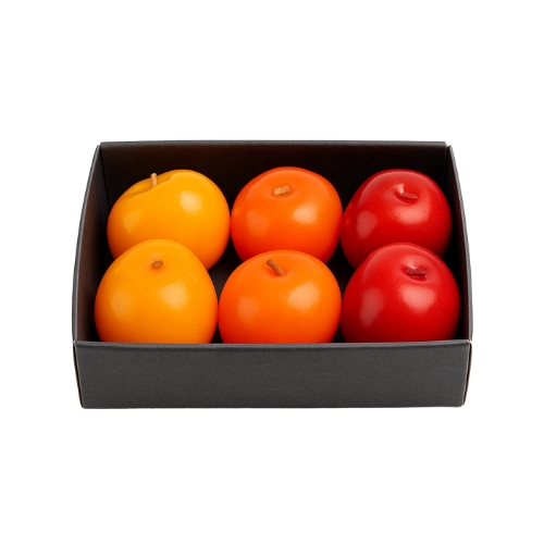 Iralobi Decorative Fruit Set Boxed with Small Candle Accent