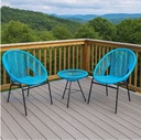 Uratanchi Steel Bistro Set, Blue