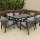 Mahachizon Outdoor Table & Chair Set, Black