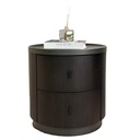 Yangtanyam Bedside Table,Smoked wood finish