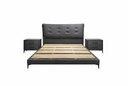 Tanakongbi Bed with 2 bedside tables, Queen Size,D.grey