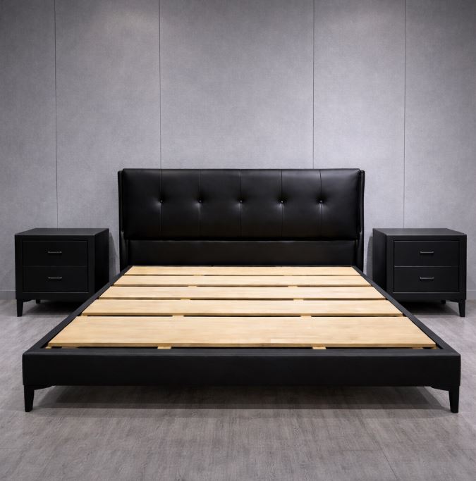 Congozonchi Bed combo (one bed &two bedside tables), black