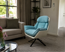 Kalivikvik Swivel Chair, white,L.blue