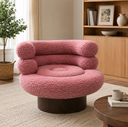 Sanngayam Lounge Chair, Swivel Armchair,Pink