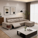 Mekobarikong recliner 3 seater sofa, Right seat recliner+left side ottoman, Light Taupe