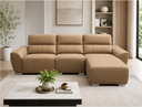 Parazonchi Recliner 3 Seater Sofa Combo (Right seat recliner+ottoman) ,Light Brown (Floor Sample)