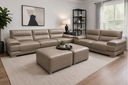 Sanbarika Sofa combo (3 seater+2 seater+Ottoman),Taupe Brown