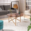 Akron White Stained Coffee Table, Classy? Solved by Idiya!