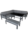  Campania Steel 5pcs outdoor Sofa Set-Black/grey with free cover, ComfySet? Solved!