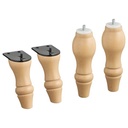 STOCKSUND Legs F Armch - Chaise - Longue-Sofas, Light Brown - 4Pk, Durable? Solved!