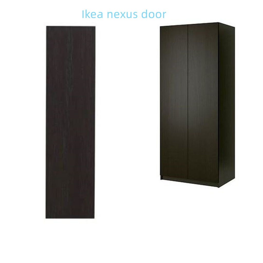 NEXUS Door for pax wardrobe, black-brown veneer, Classy? Solved!