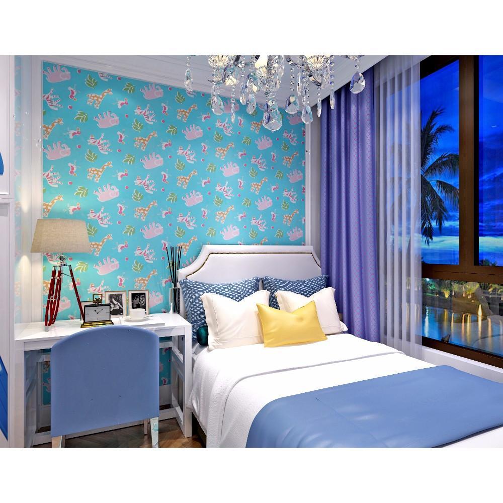 Different Animals on Blue Background Pattern Wallpaper, Latest? Solved by Idiya!