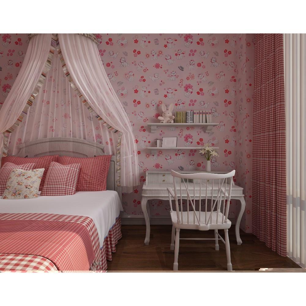 Baby Pink Background with White Cats Pattern Wallpaper, Pretty? Solved!